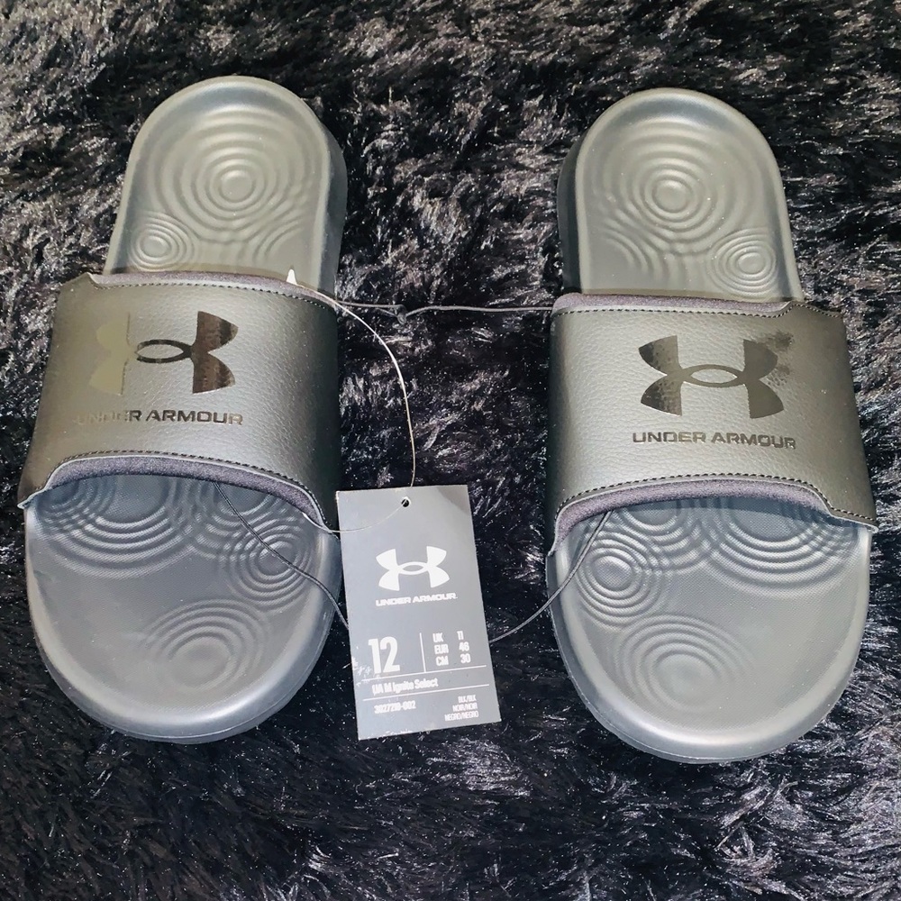 Under Armour Gray Slides/Sandals (Never Worn) (NWT)